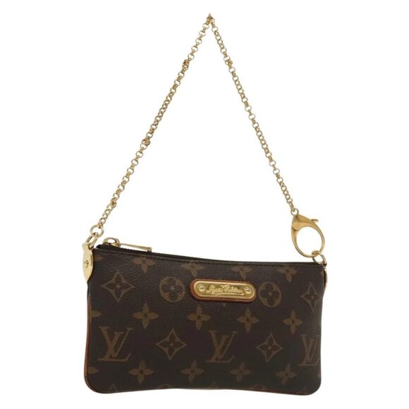 LOUIS VUITTON Monogram Chain Pochette Mila MM Accessory Pouch M60094 Auth 137382 - Picture 1 of 16